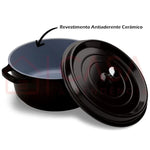 CACAROLA REDONDA 25,4X11CM 4,3L PA9000-24PR HERCULES NA COR PRETA - Loja Do Thor