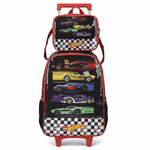 Mochila De Rodinhas E Lancheira Hot Wheels Preto Luxcel