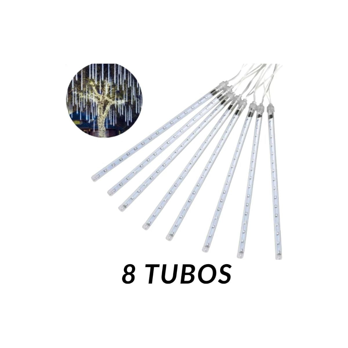 Cascata288 LEDs Branco Com 8 Tubos  BivoltFlorarte A0752-002
