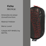 Estojo Duplo Hot Wheels Vermelho Estampado Juvenil Luxcel