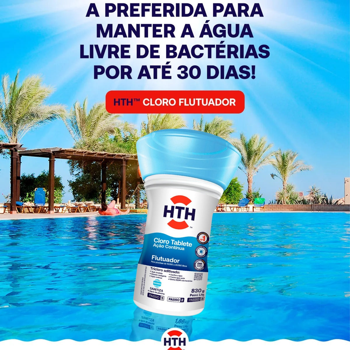 Flutuador Pequeno 12 x 0,830KG Acido Tricloro Solenis 75516B