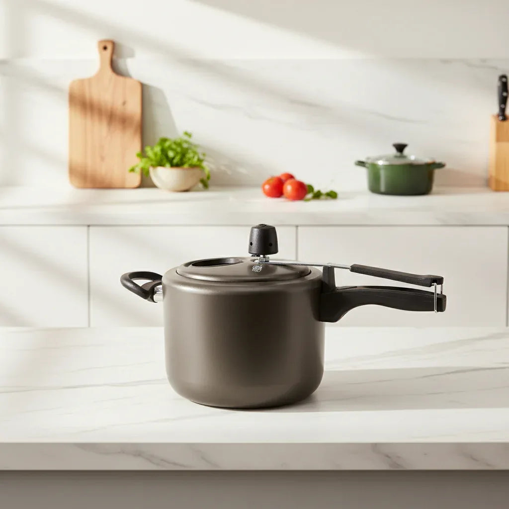 Panela De Pressao Antiaderente Grafite C/Visor De vidro 4,5L 6000 - Loja Do Thor