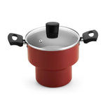 Cuscuzeiro Enjoy 18cm Com Tampa De Vidro Vermlho - Alegrete - Loja Do Thor