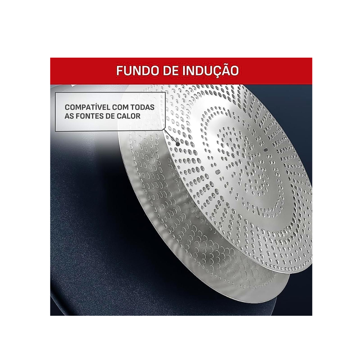 Conjunto de Panelas 5 Pçs T-FAL Platinum Azul CR5P H129SADJ