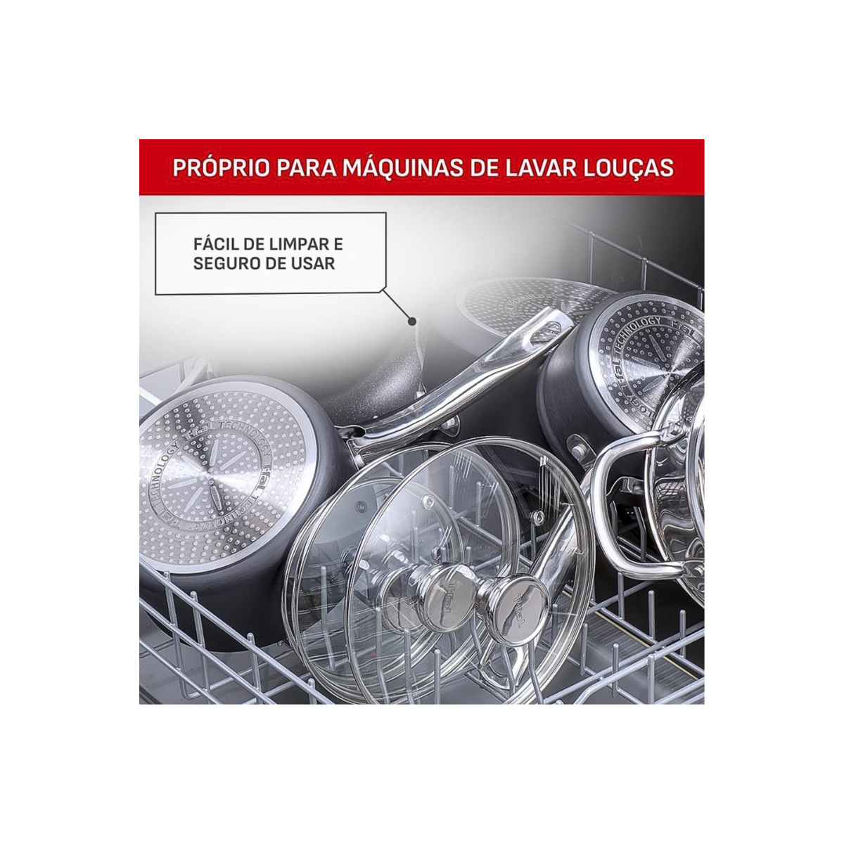 Conjunto de Panelas 5 Pçs T-FAL Platinum Azul CR5P H129SADJ