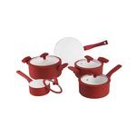 Conjunto de Panelas Inducao 5 Pecas Vermelho - Hercules