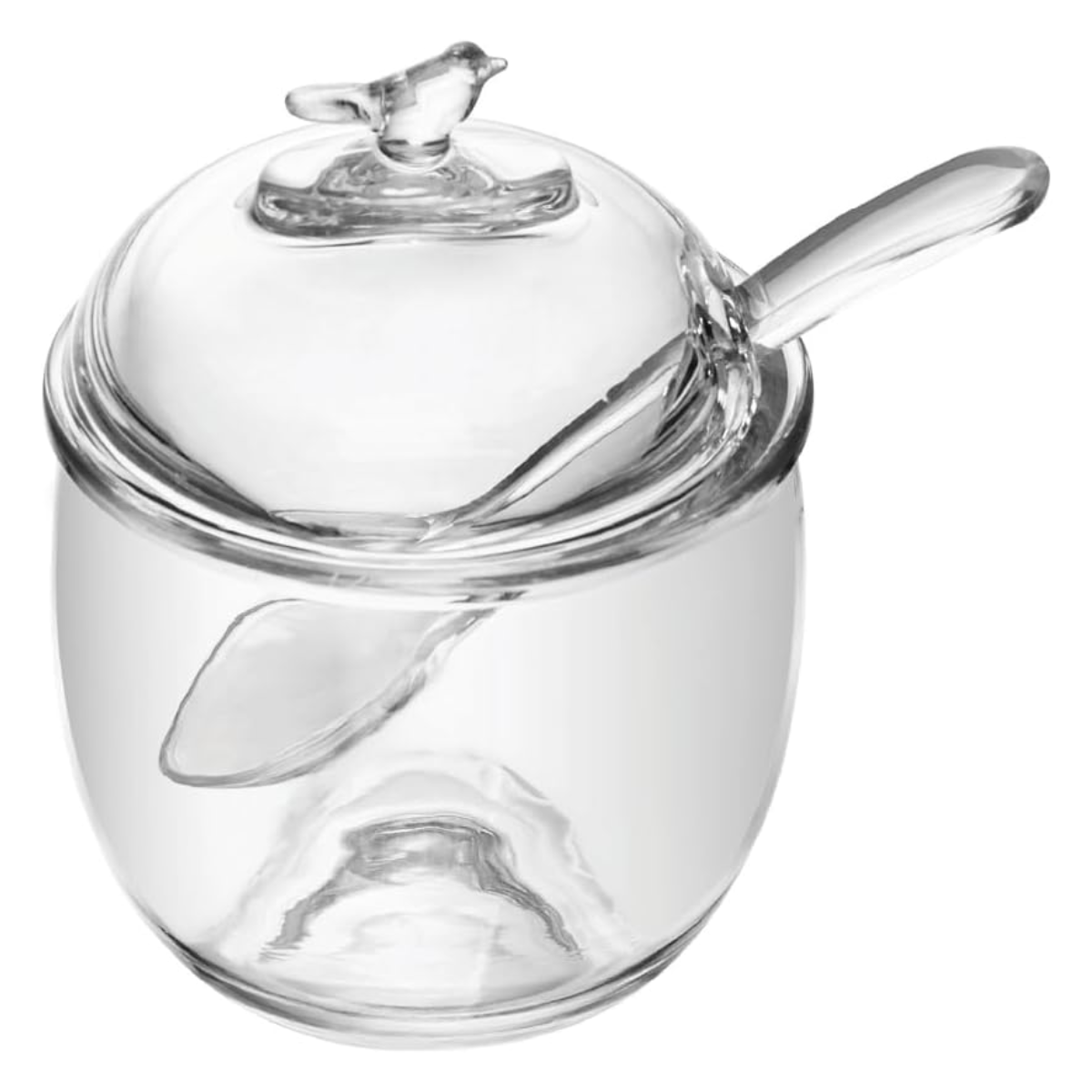 Açucareiro Cristal Com Colher  Bird 150ML -Wolff
