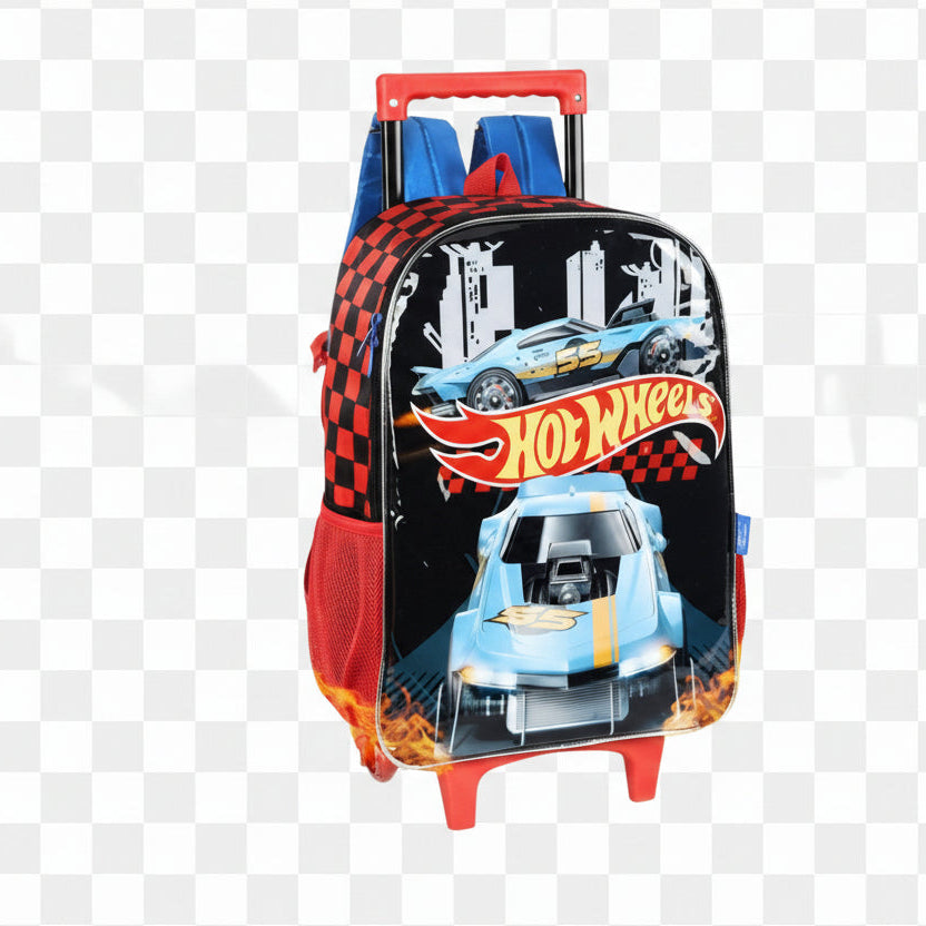 Mochila De Rodinhas Escolar Hot Wheels Ic41512 - Preto