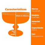 Jogo 6 Taças Sobremesa Vidro Transparente 310mL - Hauskraft