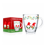 Caneca Conica De Vidro 350ml Magia de Natal - Allmix
