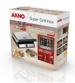 Grill Arno Super Grill 1200W Inox 127V GC122DB1 - Loja Do Thor
