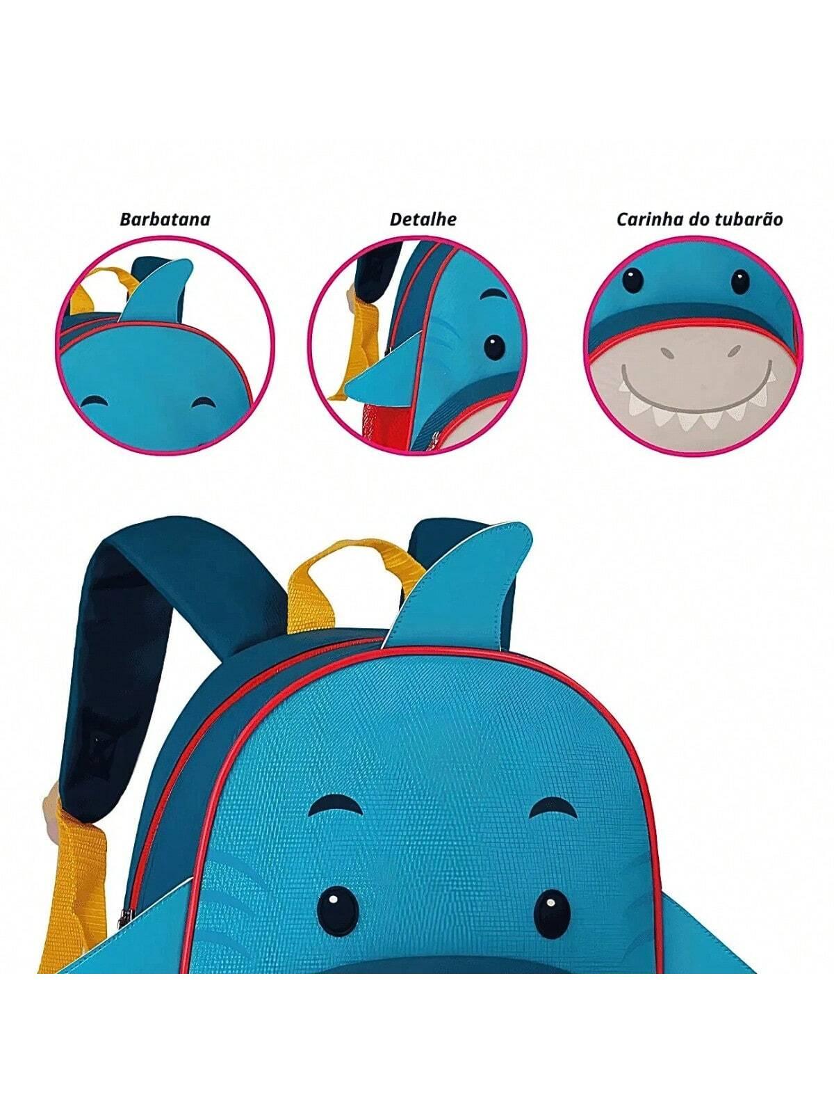 Mochila Costas Clio Pets Tubarao 13 - Clio Style CP2649D - Loja Do Thor