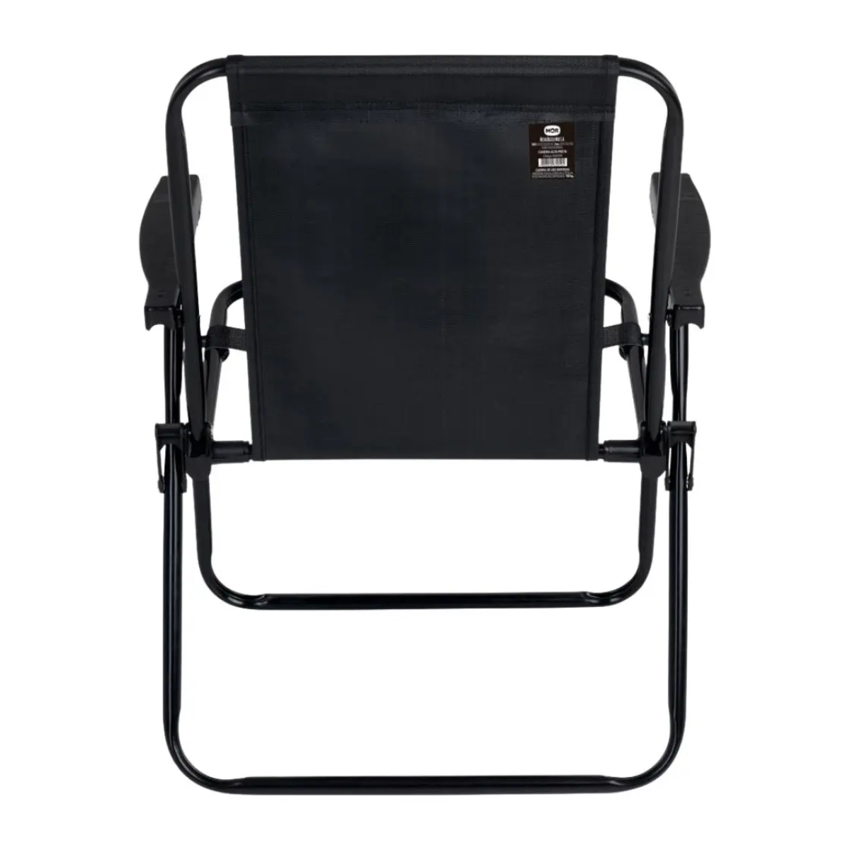 Kit 2 Cadeiras De Praia Alta Aço Preta Mor 2059 Preto