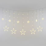 Cascata  138Led Estrela Com 8 Funções Branco Quente - 220V