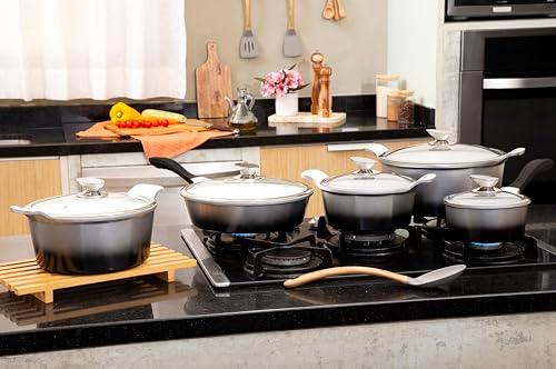 Jogo De Panelas 5 Pecas Aluminio Fundido Platinum Hercules - Loja Do Thor