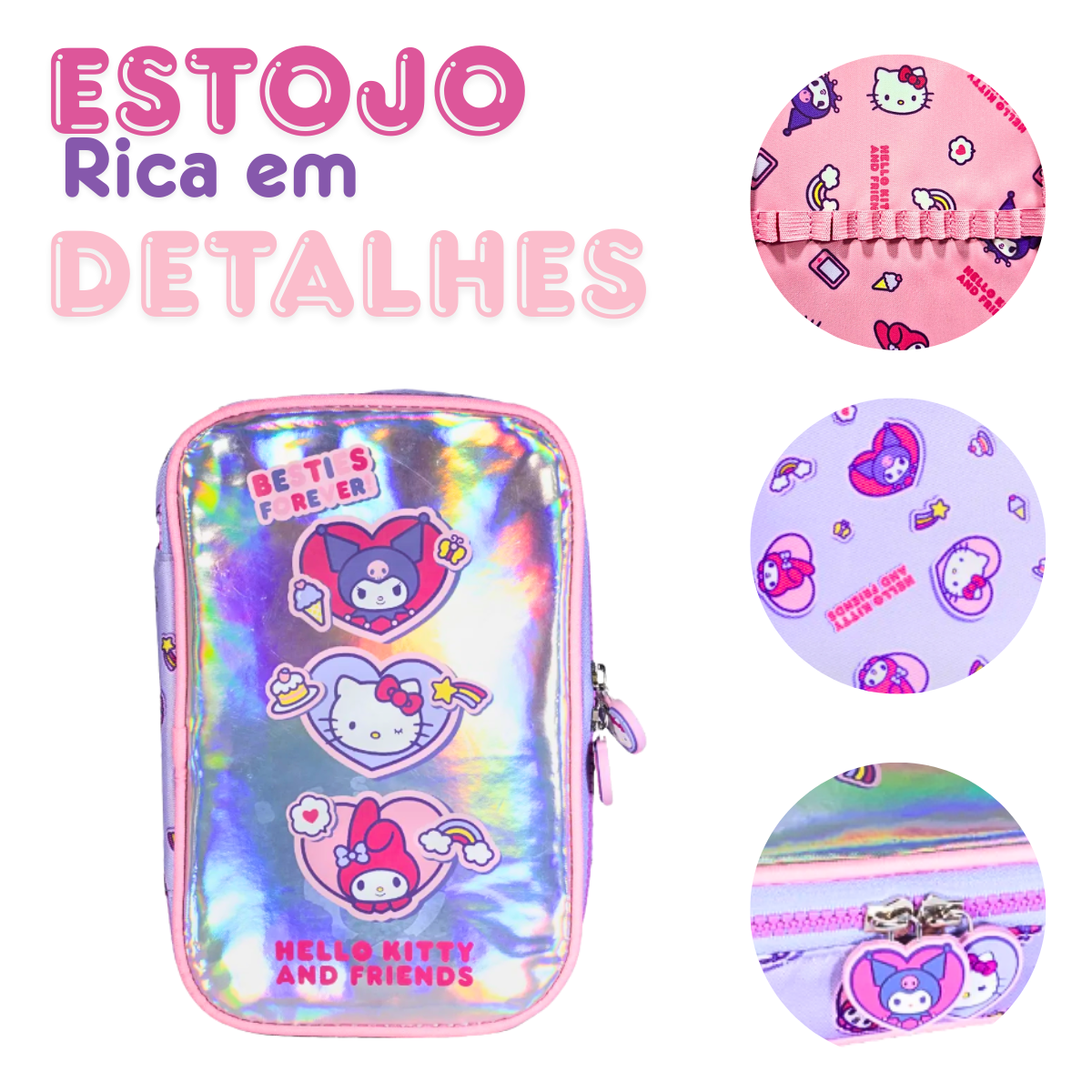 Kit Mochila e estojo17 Hello Kitty E My Melody Tween - 15432