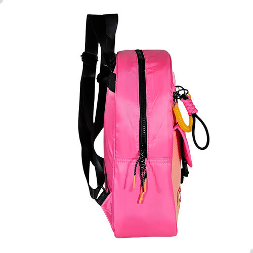 Bolsa Mochilha De Costas Rosa Nylon Luluca Oficial Lulike LU2959PK