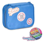 Kit Mochila De Carrinho Estojo Lancheira Azul RB24001 Clio - Loja Do Thor