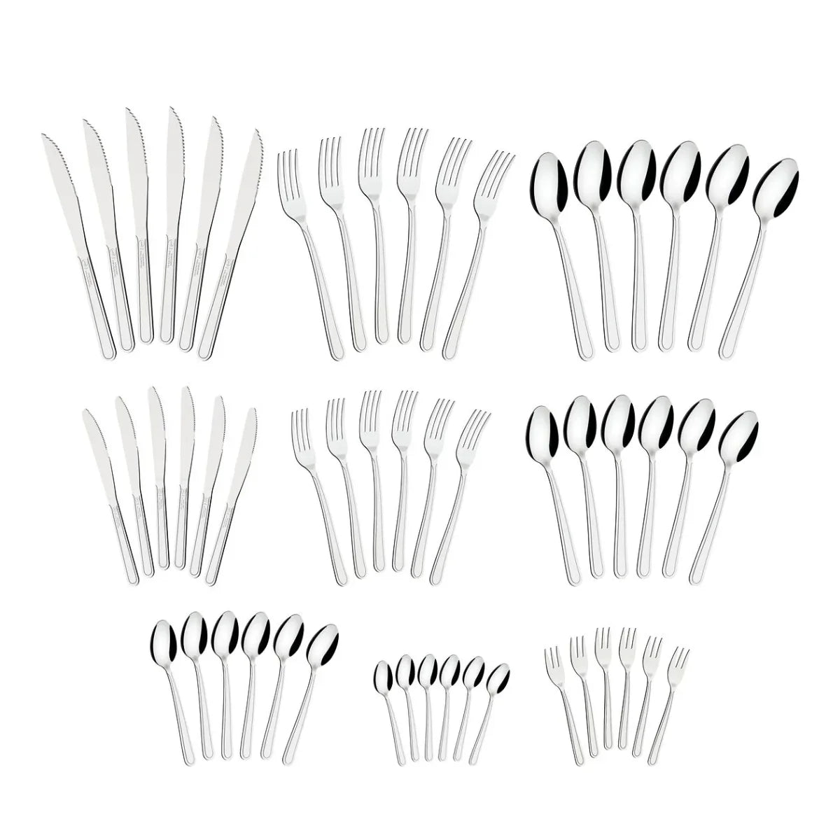 Faqueiro 54 Pcs Buzios - Aço Inox 23799077 - Loja Do Thor