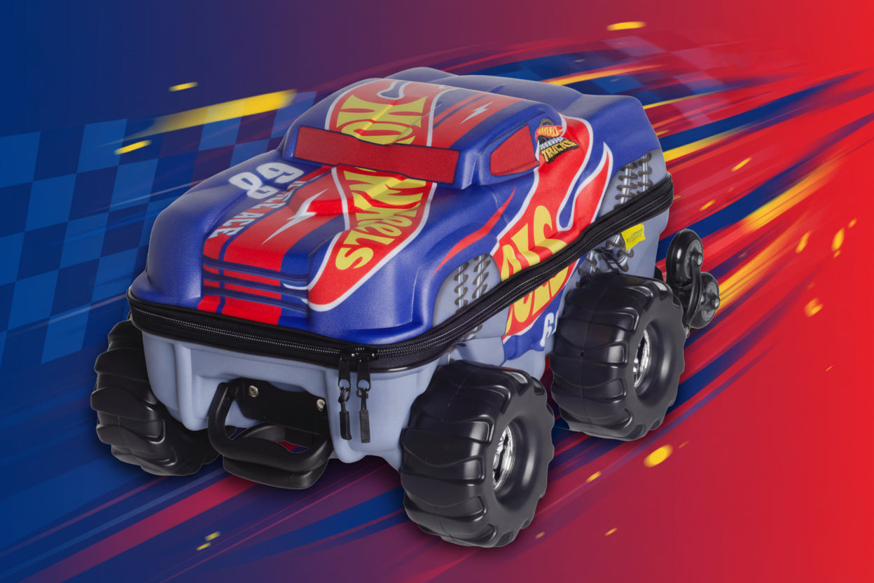 Mochila De Rodinhas 3D Hotwheels Race Monster Trucks