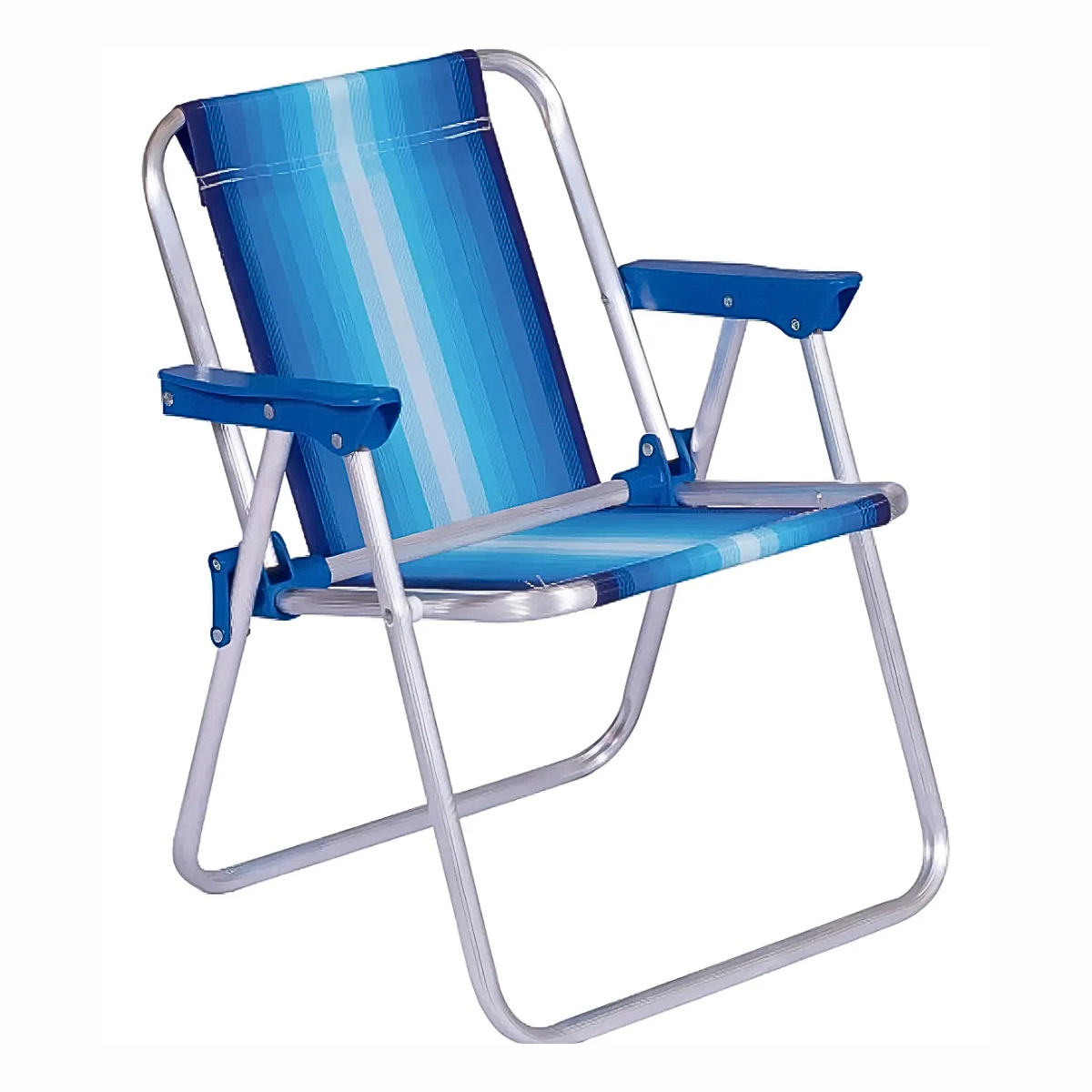 Cadeira de Praia Infantil Alta Alumínio Mor AZUL