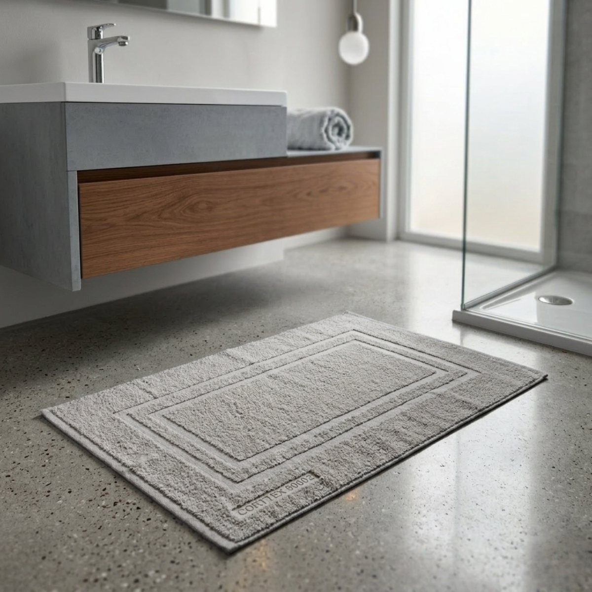 Toalha de Piso Corttex Grécia Cinza 50x70cm