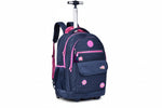 Mochila Rodinhas Luluca Bolsa Escolar Azul 33L - LU24085 - Loja Do Thor