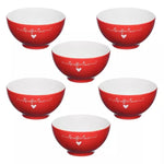 Kit 6 Bowl Lamour 440ml Vermelho Etilux pcln173vm