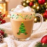 Caneca Conica De Vidro 350ml Arvore de Natal - Allmix