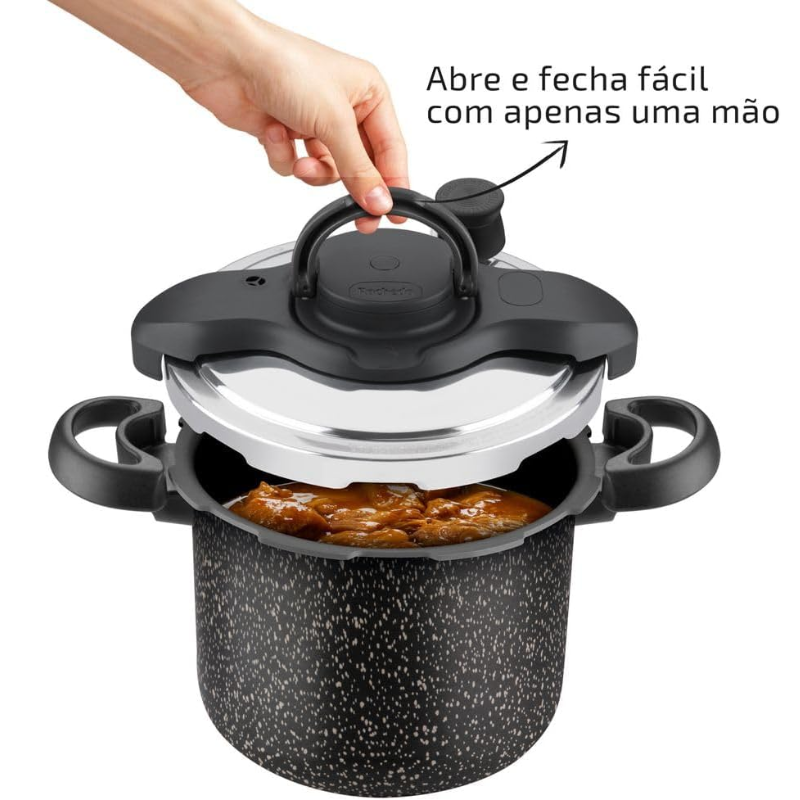 Panela de Pressão Clipso Stone Pro 4,5L Fechamento Externo