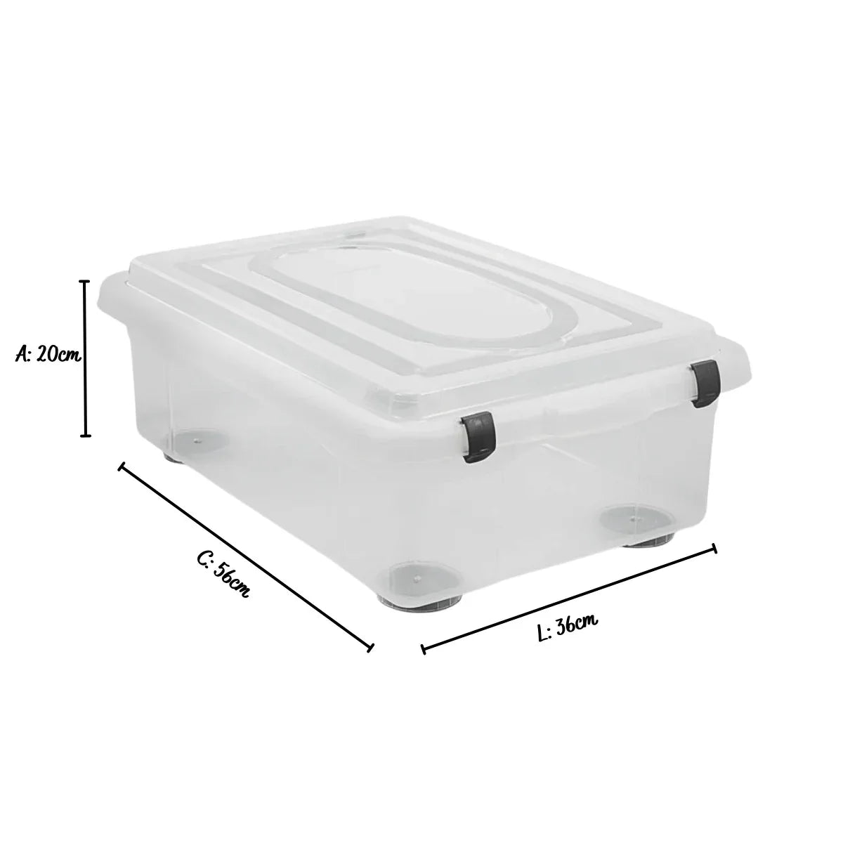 Organizador Plástico Transparente Sanremo 28,2L 970 - Loja Do Thor