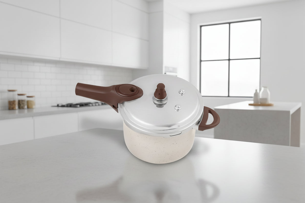 Panela Pressão Antiaderente Brinox Pressure 4,2L Vanilla - Loja Do Thor