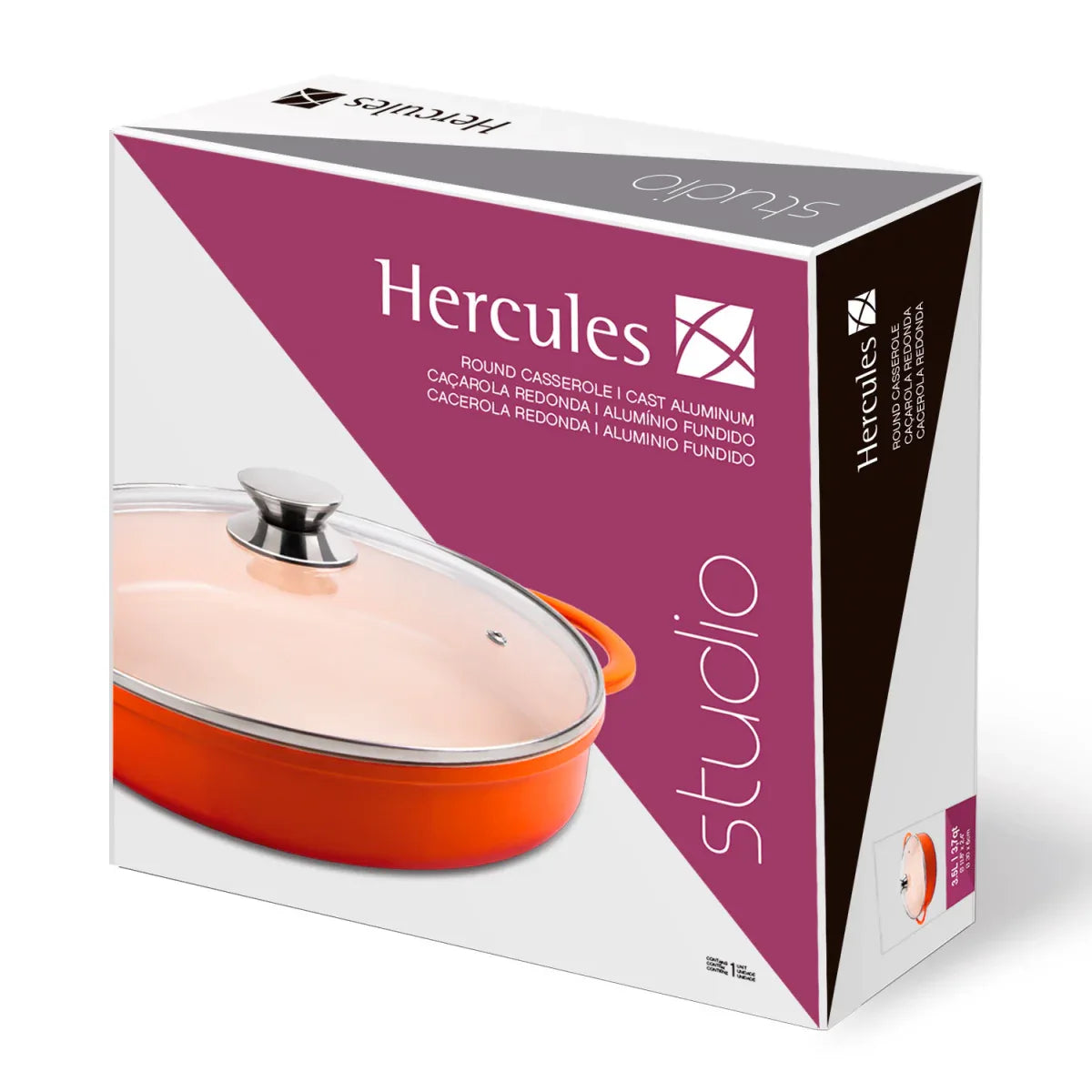 Caçarola Antiaderente Hercules 30cm Laranja 3,8L PA900-30L - Loja Do Thor