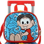Kit Mochila De Rodinhas E Lancheira Monica e Sansao Luxcel
