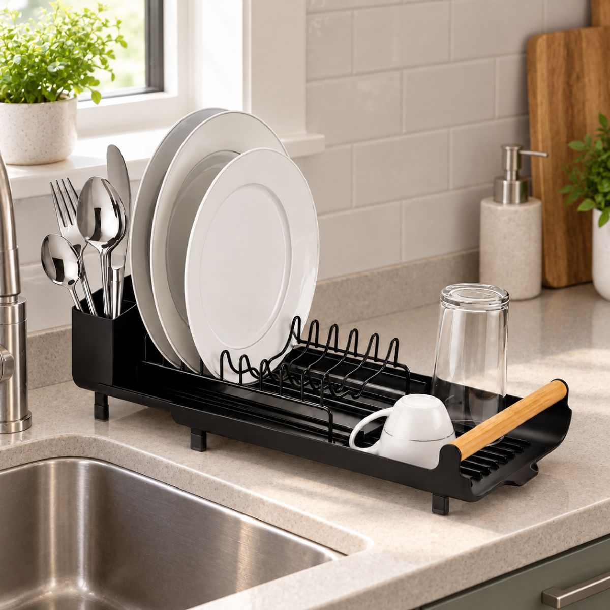 Escorredor De Louças Extensivel Preto - Arthi 0459