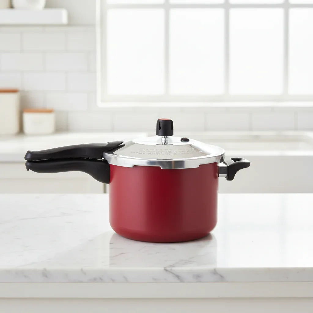 Panela de Pressão Fechamento Externo 4,5 Vermelho - Alegrete - Loja Do Thor