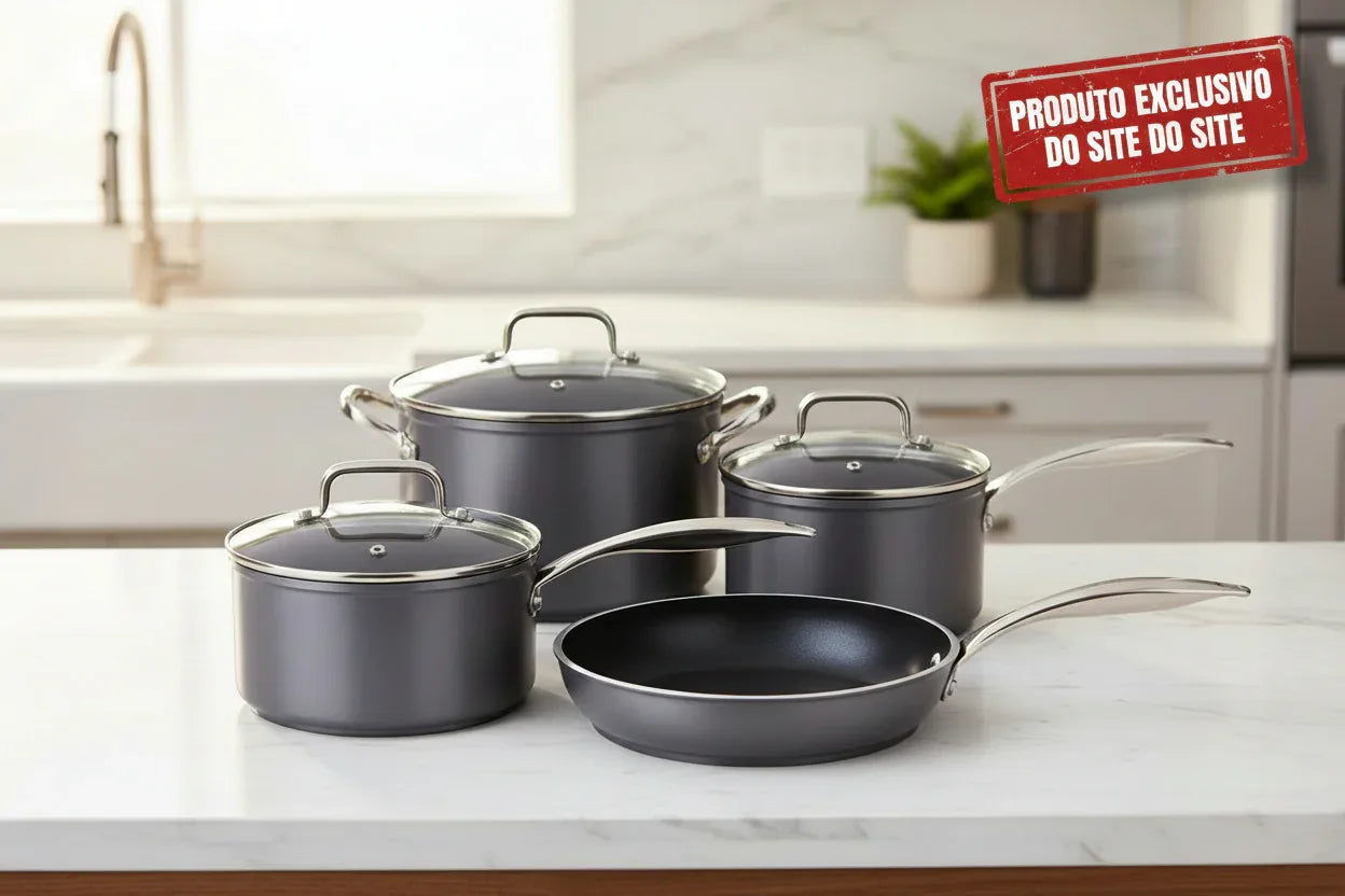 Jogo De Panelas Brinox 4 Pecas Inducao Ceramic Unique Cinza - Loja Do Thor