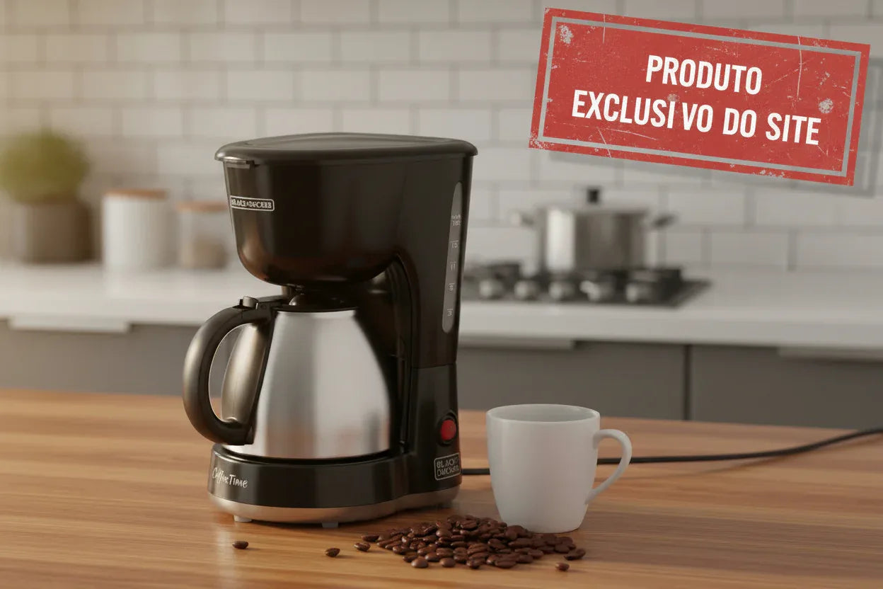 Cafeteira Black-Decker 18 Cafés Jarra Inox 220V - CM15 - Loja Do Thor