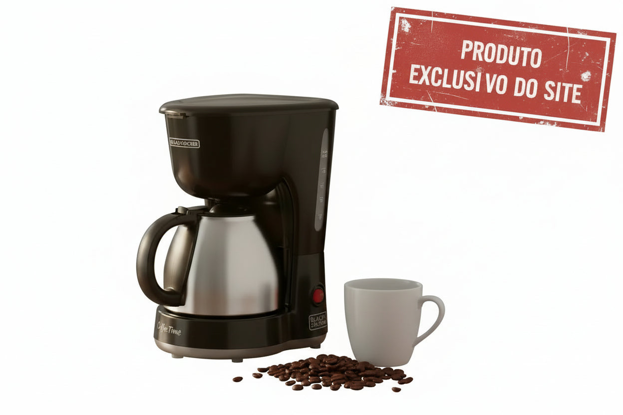 Cafeteira Black-Decker 18 Cafés Jarra Inox 220V - CM15 - Loja Do Thor