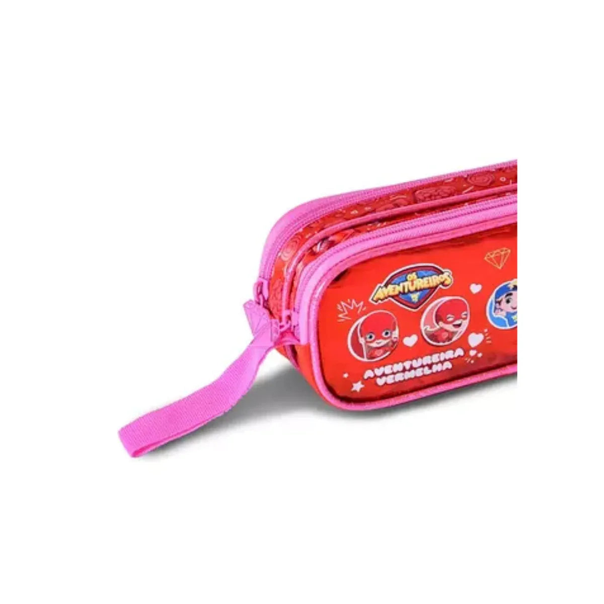 Estojo Duplo Aventureira Vermelha 21X9,5X6CM AV24036F Clio - Loja Do Thor