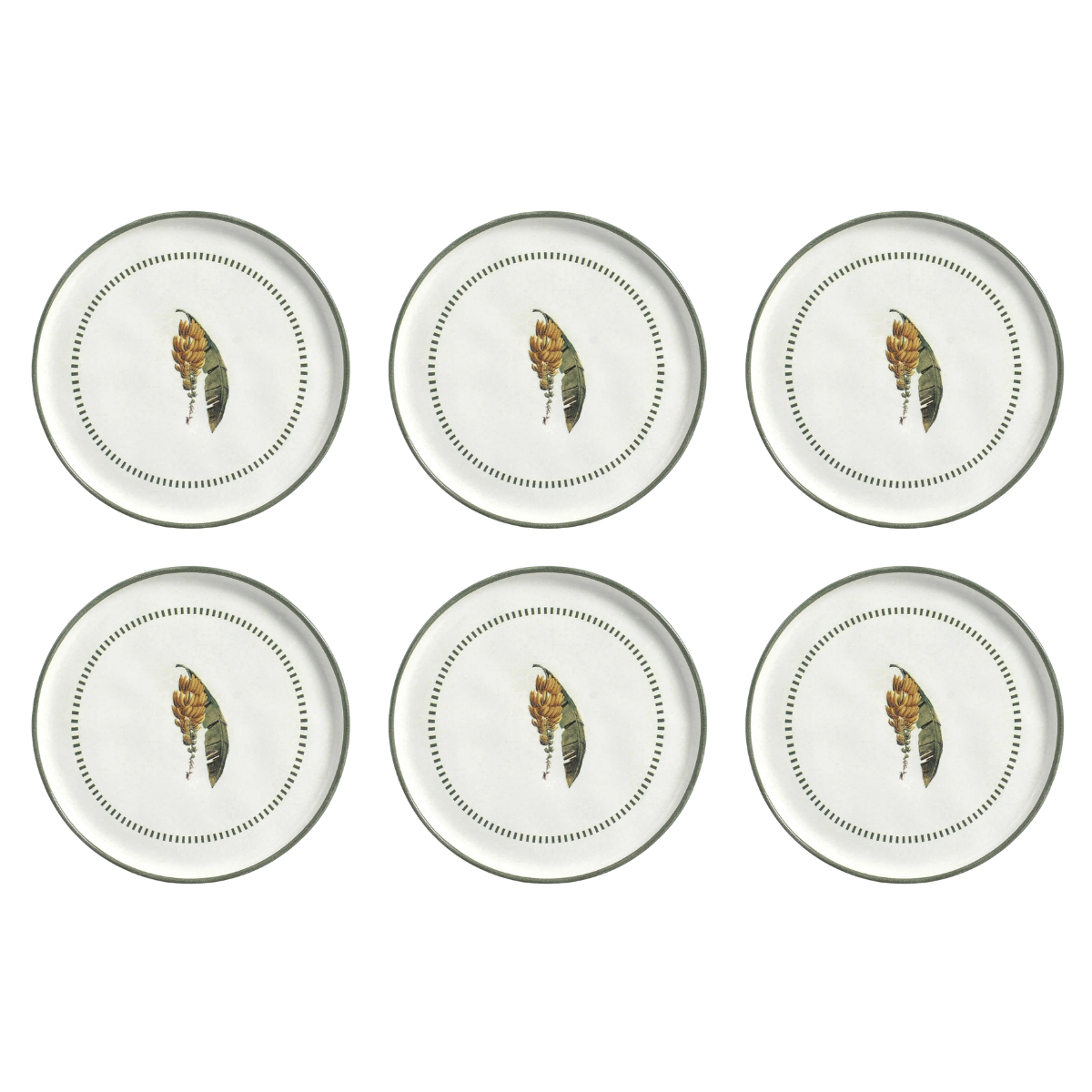 Conjunto 6 Pratos  Rasos Bio Banane - Porto Brasil