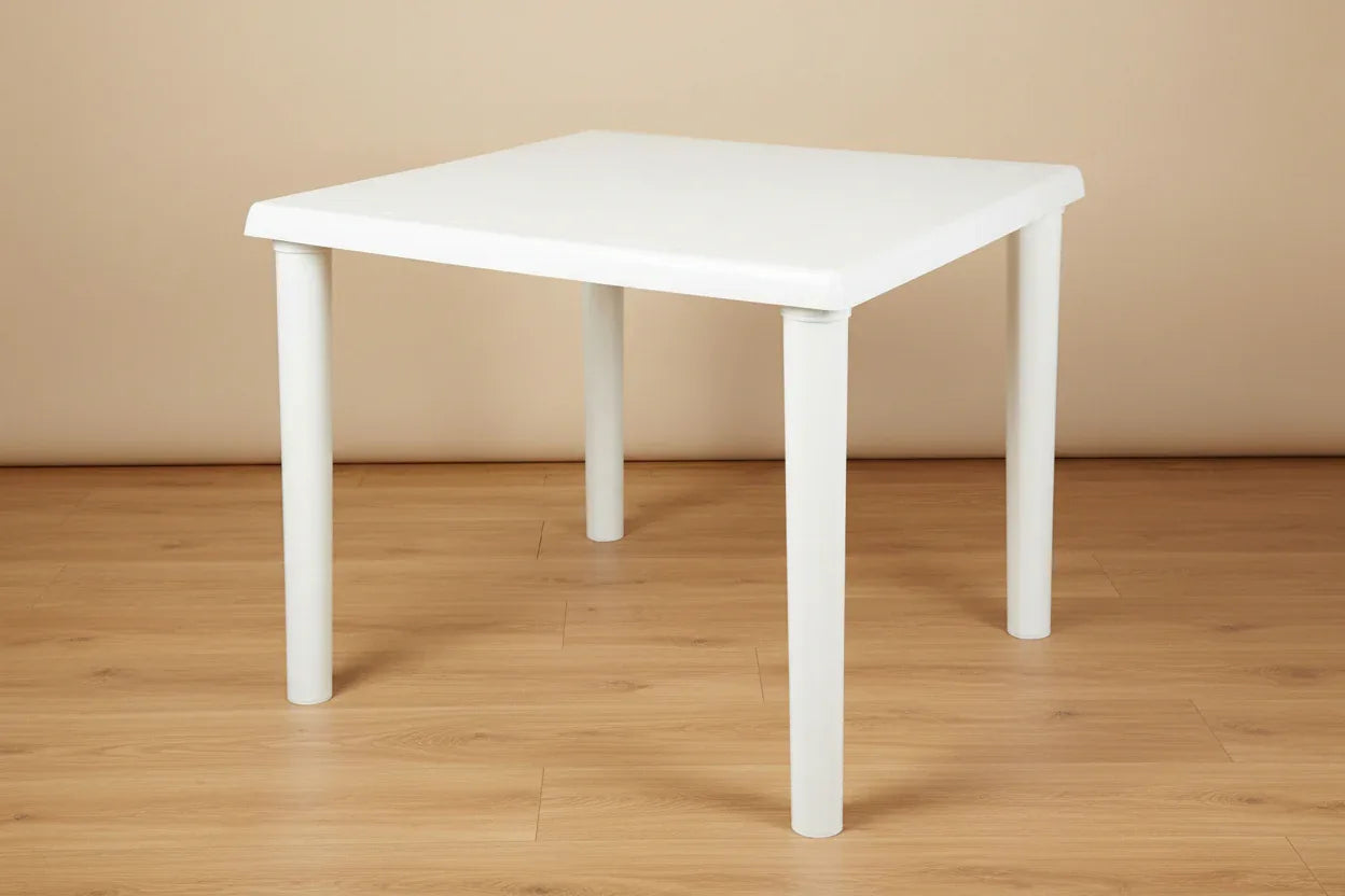 Mesa Plastica Quadrada Desmontavel Mor 109978 Branca - Loja Do Thor