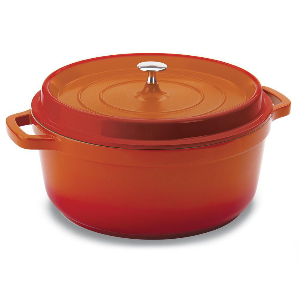 Cacarola 29,5Cm De Aluminio Fundido Hercules Laranja 6,8L