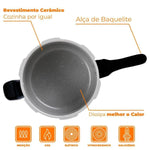 Panela De Pressao Ceramic Life Super Gris Inducao 5,4L - Loja Do Thor