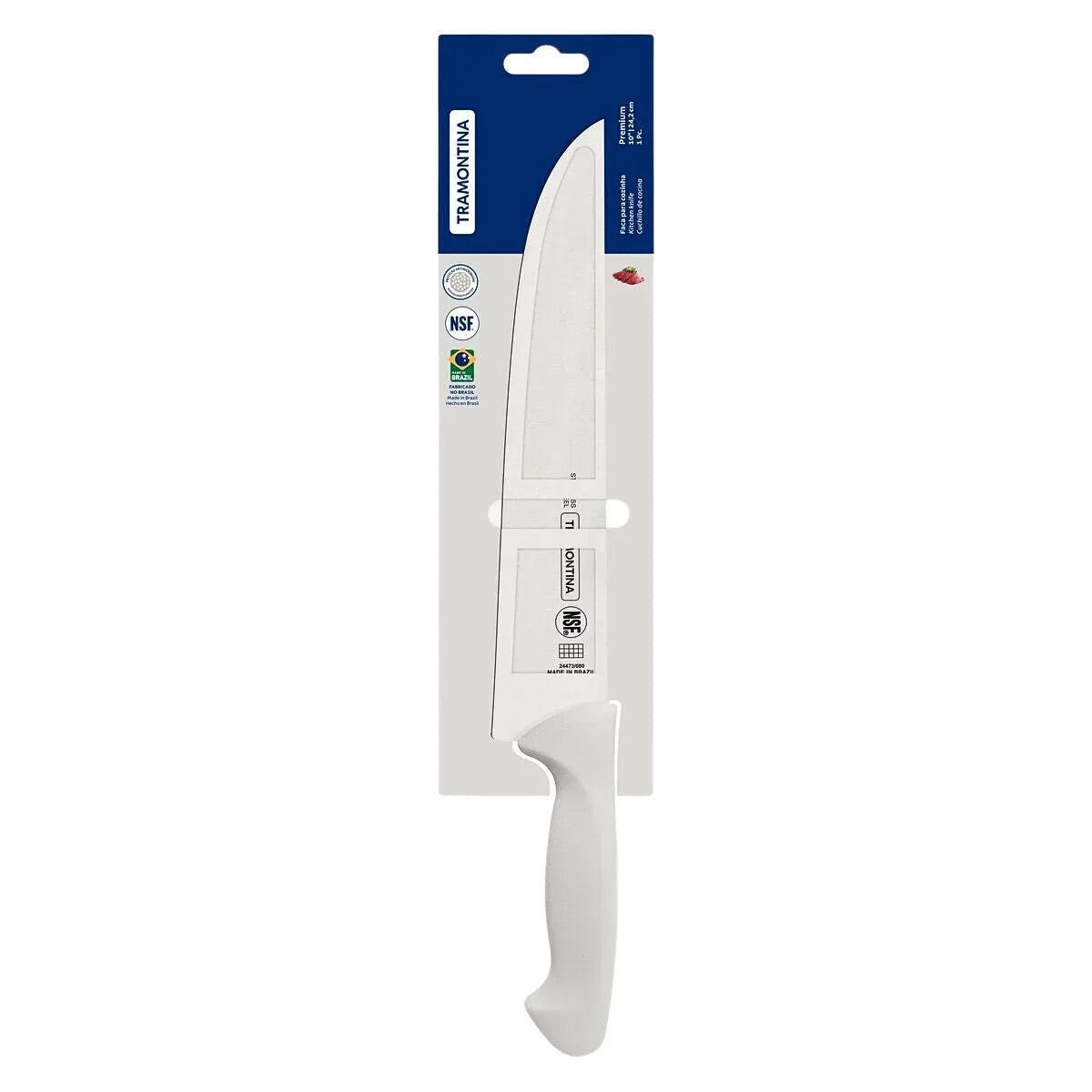 Faca P/ Cozinha 10" Premium Branco Aço Inox Tramontina - Loja Do Thor