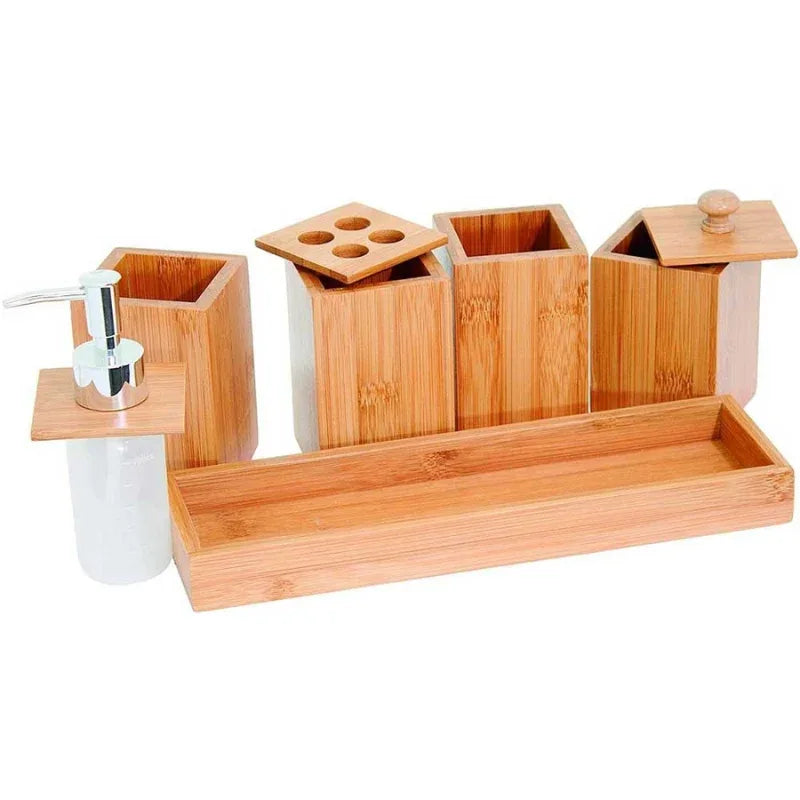 Kit Para Banheiro 5Pcs Ecokitc Mimo - Loja Do Thor