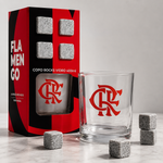 Copo De Vidro Rocks 400 ML C/ Cubos De Pedra Flamengo