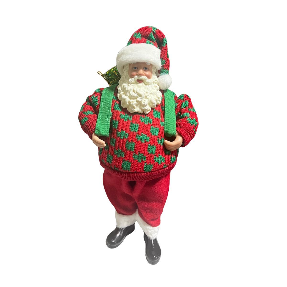 Papai Noel Lux Mochileiro Vermelho 28Cm 30326