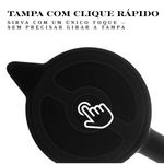 Garrafa Térmica Cabo de Madeira 1 Litro Cinza - Giftutil