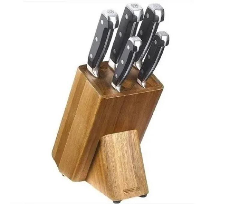 Jogo De Facas 5 Pecas Com Cepo Chef Kitchen Mundial 8800-5